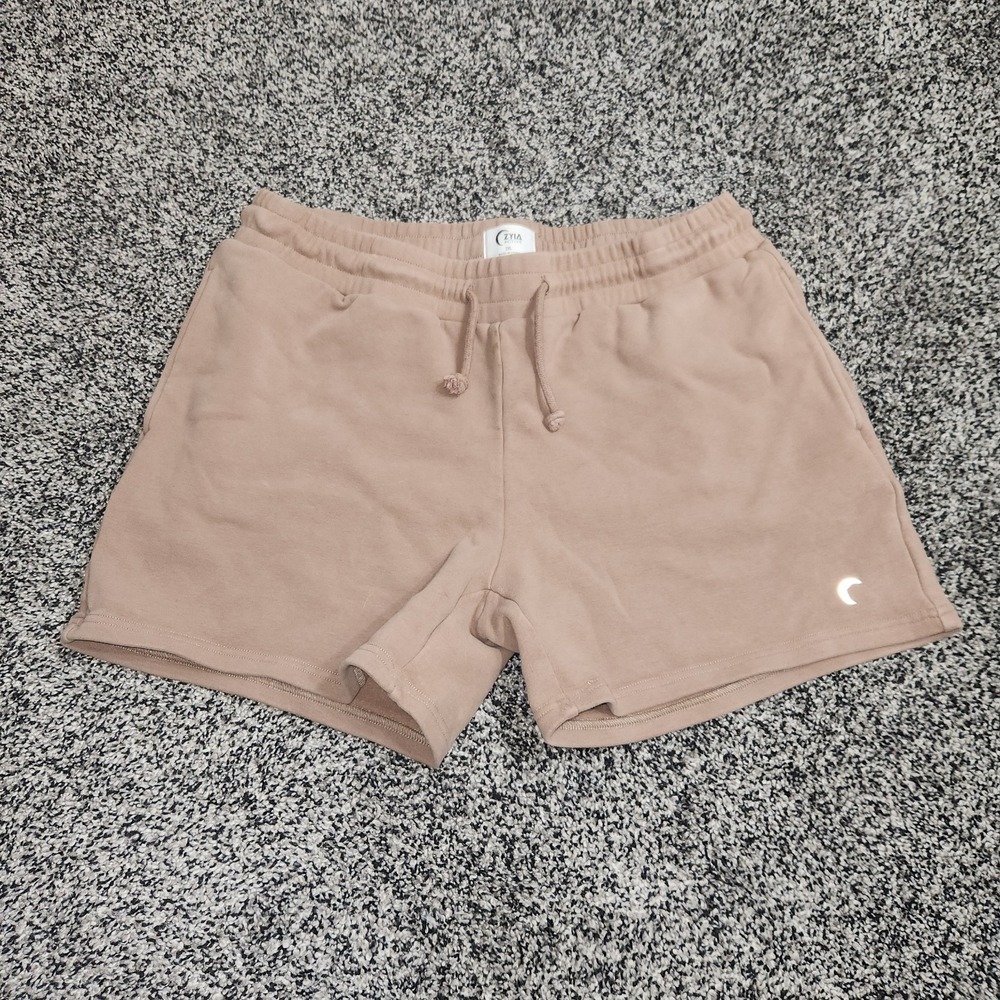 Zyia Relaxation Sweatpant Shorts,Sz 2XL Brown Tan Soft Cozy Pockets Drawstring